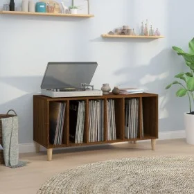Plywood oak brown record cabinet 100x38x48 cm by vidaXL, CD and DVD storage - Ref: Foro24-831980, Price: 99,35 €, Discount: %