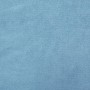 Taburete con almacenaje redondo terciopelo 31 x 37 cm azul claro