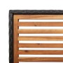 Sillas apilables de jardín 4 pcs Marrón y Negro