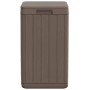 Cubo de basura de exterior PP marrón 38x38x65 cm