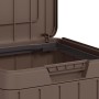 Cubo de basura de exterior PP marrón 38x38x65 cm