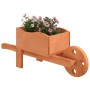 Jardineras forma de carretilla 2 uds madera abeto 47x15x19 cm