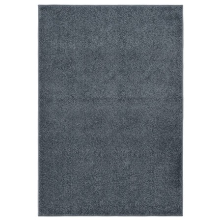 Alfombra de pelo corto gris antracita 160x230 cm
