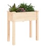 Jardinera con forro interior madera maciza de abeto 71x37x76 cm