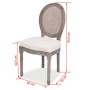 Esszimmerstühle 6 Einheiten cremefarbener Stoff von vidaXL, Essstühle - Ref: Foro24-274621, Preis: 994,60 €, Rabatt: %