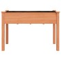 Jardinera con forro madera maciza de abeto marrón 118x59x76 cm