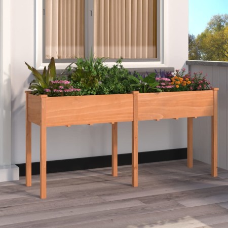 Jardinera con forro madera maciza de abeto marrón 161x45x76 cm en Maceteros y jardineras | Comprar online en Foro24