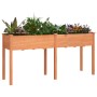 Jardinera con forro madera maciza de abeto marrón 161x45x76 cm en Maceteros y jardineras | Comprar online en Foro24