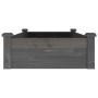 Jardinera arriate forro madera maciza abeto gris 120x60x25 cm