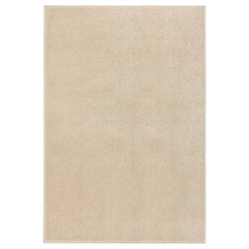 Alfombra de pelo corto beige 160x230 cm