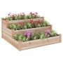 Jardinera arriate madera maciza abeto 120x120x56 cm