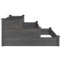 Jardinera arriate madera maciza de abeto gris 120x120x56 cm