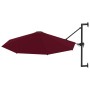 Wall-mounted umbrella with metal bar 300 cm burgundy by vidaXL, Umbrellas - Ref: Foro24-47298, Price: 100,97 €, Discount: %