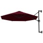 Wall-mounted umbrella with metal bar 300 cm burgundy by vidaXL, Umbrellas - Ref: Foro24-47298, Price: 100,97 €, Discount: %