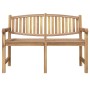 Banco de jardín madera maciza de teca 149,5x60x90 cm