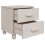 Mesitas de noche 2 uds HAMAR pino macizo blanco 40x35x44,5 cm