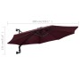 Wall-mounted umbrella with metal bar 300 cm burgundy by vidaXL, Umbrellas - Ref: Foro24-47298, Price: 100,97 €, Discount: %