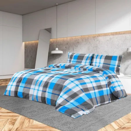 Blue and gray cotton duvet cover set 200x200 cm by vidaXL, Duvet covers - Ref: Foro24-136075, Price: 24,59 €, Discount: %