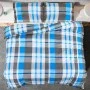 Blue and gray cotton duvet cover set 200x200 cm by vidaXL, Duvet covers - Ref: Foro24-136075, Price: 24,59 €, Discount: %