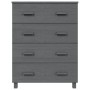 Aparador HAMAR madera maciza de pino gris oscuro 79x40x103,5 cm