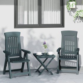 Sillas reclinables de jardín 2 unidades PP verde