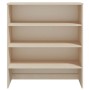Aparador superior HAMAR pino macizo marrón miel 90x30x100 cm