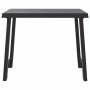 Mesa de camping aspecto de madera PP gris antracita 79x56x64 cm