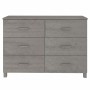 Aparador HAMAR madera maciza de pino gris claro 113x40x80 cm