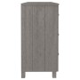 Aparador HAMAR madera maciza de pino gris claro 113x40x80 cm