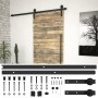 SKIEN sliding door hardware kit black steel 183cm by vidaXL, doorframes - Ref: Foro24-145264, Price: 48,62 €, Discount: %