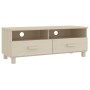 Mueble TV HAMAR madera de pino maciza marrón miel 106x40x40 cm