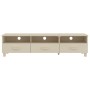 Mueble TV HAMAR madera de pino maciza marrón miel 158x40x40 cm