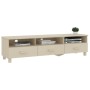 Mueble TV HAMAR madera de pino maciza marrón miel 158x40x40 cm