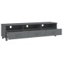 Mueble de TV HAMAR madera maciza pino gris oscuro 158x40x40 cm