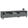 Mueble de TV HAMAR madera maciza pino gris oscuro 158x40x40 cm