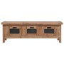 Mueble de TV con 3 cajones madera maciza de caoba 120x30x40 cm