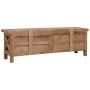 Mueble de TV con 3 cajones madera maciza de caoba 120x30x40 cm