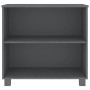 Aparador HAMAR madera maciza pino gris oscuro 85x35x80 cm