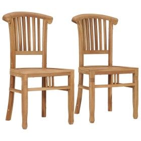 Garden chair 2 units solid teak wood by vidaXL, Garden chairs - Ref: Foro24-49433, Price: 254,08 €, Discount: %