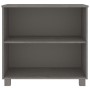Aparador HAMAR madera maciza de pino gris claro 85x35x80 cm