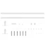 Kit mini puerta corredera armario acero carbono blanco 122 cm de vidaXL, Marcos de puertas - Ref: Foro24-151697, Precio: 39,1...