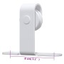 Kit mini puerta corredera armario acero carbono blanco 122 cm