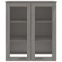 Aparador superior HAMAR pino macizo gris claro 85x35x100 cm