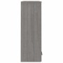 Aparador superior HAMAR pino macizo gris claro 85x35x100 cm