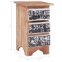 Mesita de noche madera maciza de caoba 30x30x51 cm