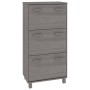 Zapatero HAMAR madera maciza pino gris claro 59,5x35x117 cm