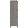Zapatero HAMAR madera maciza pino gris claro 59,5x35x117 cm