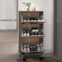 Zapatero HAMAR madera maciza pino gris claro 59,5x35x117 cm