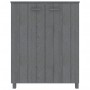 Zapatero HAMAR madera maciza pino gris oscuro 85x40x108 cm