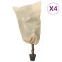 Cubierta para plantas con cordón 4 uds 70 g/m² 0,8x1 m